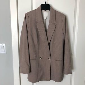 H&M blazer size small brown mini houndstooth